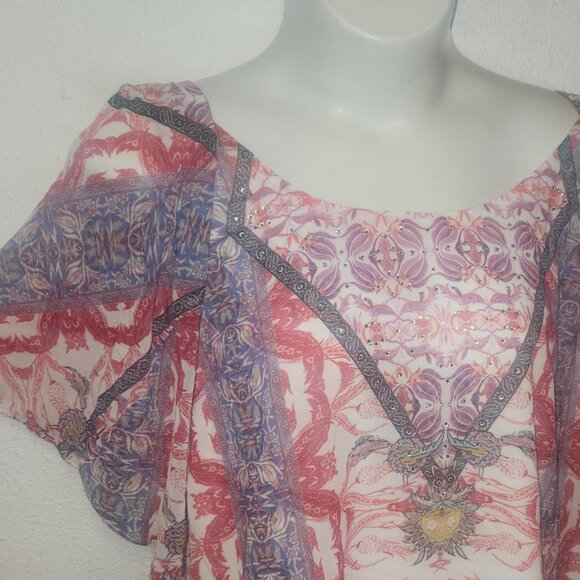 City Chic ** stylish studded blouse Plus size 18 w/ ruffled sleeves NWT - Picture 8 of 12